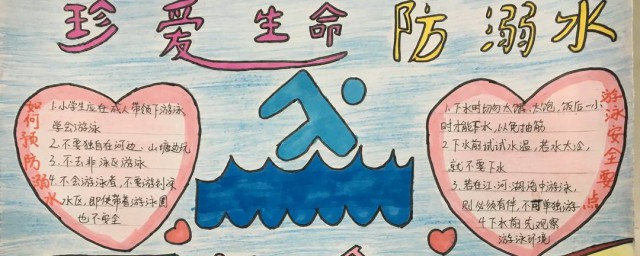 防溺水手抄报内容文字 安全海报