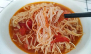  番茄肉丝炒金针菇如何做 制作番茄肉丝炒金针菇的方法